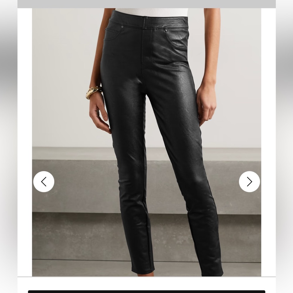 SPANX Faux Leather Black Skinny Pants